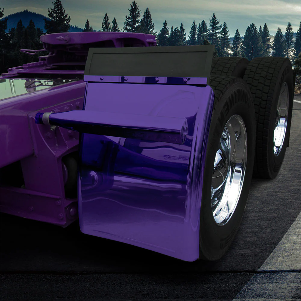 31" Purple Smoke and Mirrors Quarter Fenders with Triangle Mounting Kit