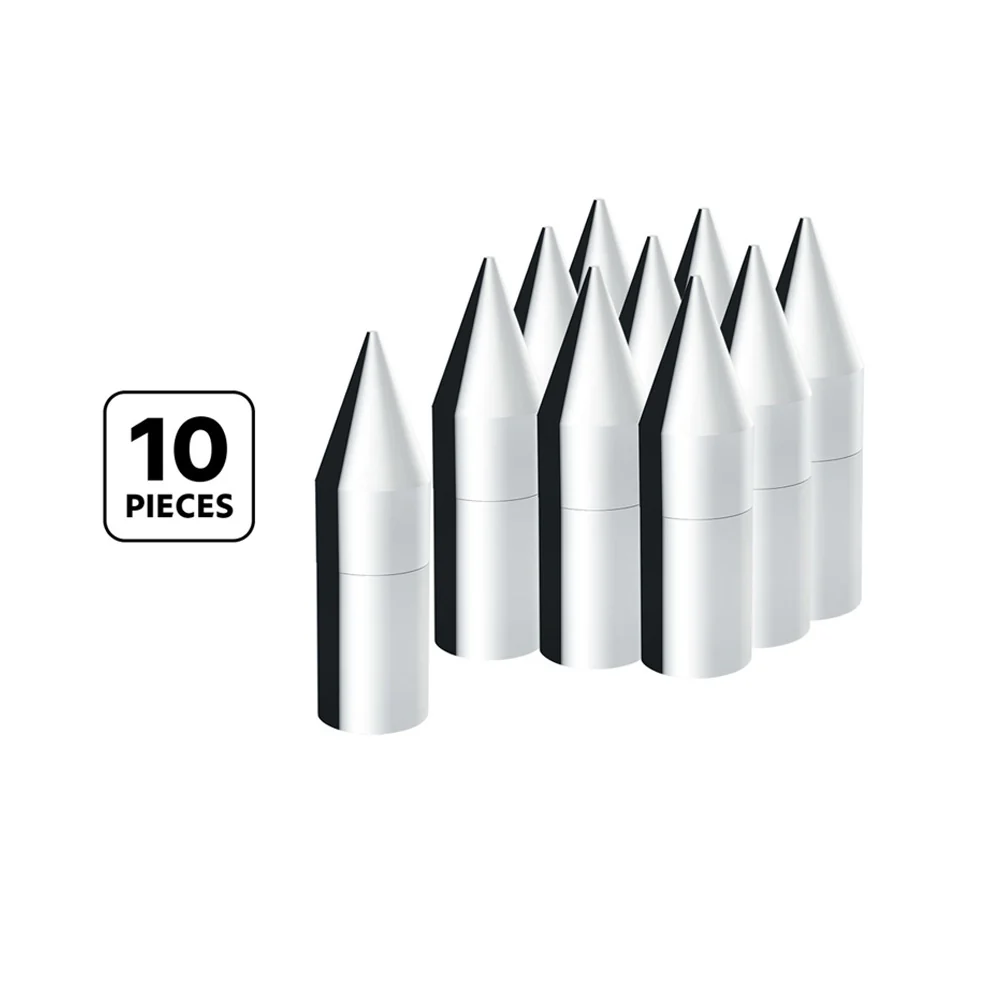 33MM 7-1/8" Chrome Plated Tall Spike Nut Covers - Thread On