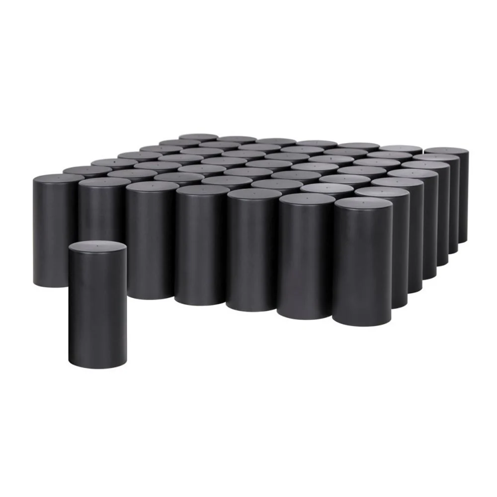 33mm Black Cylinder Nut Cover - Thread On 60PK