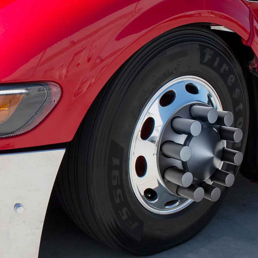 33mm Black Plastic Cylinder Nut Cover - Thread On - Image 4