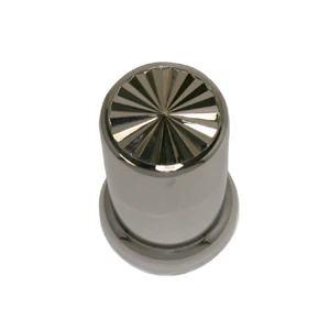33mm Chrome Plastic Pinwheel Nut Cover - Push On