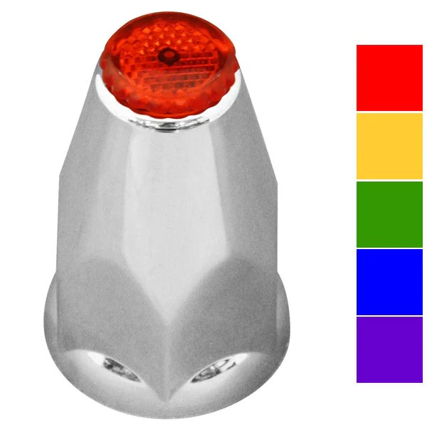 33mm Chrome Plastic Reflective Nut Covers - Push On