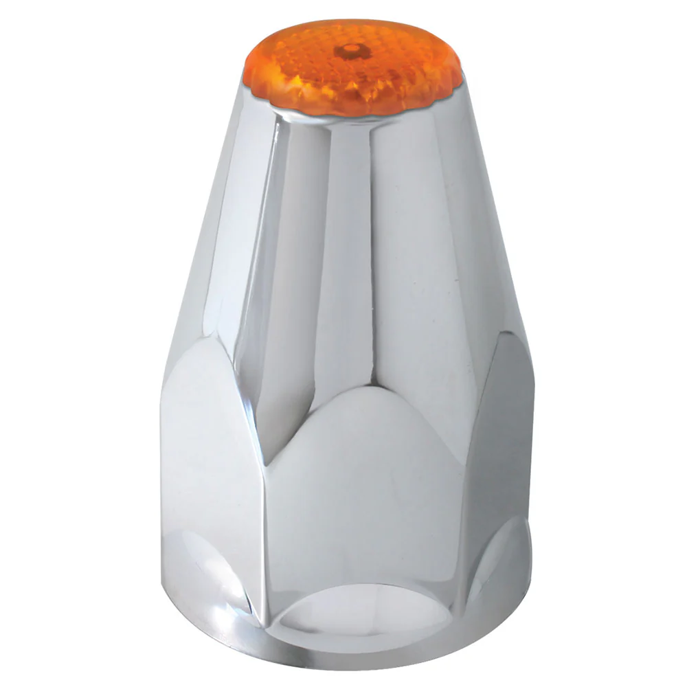 33mm Chrome Plastic Reflective Nut Covers - Push On - Image 2