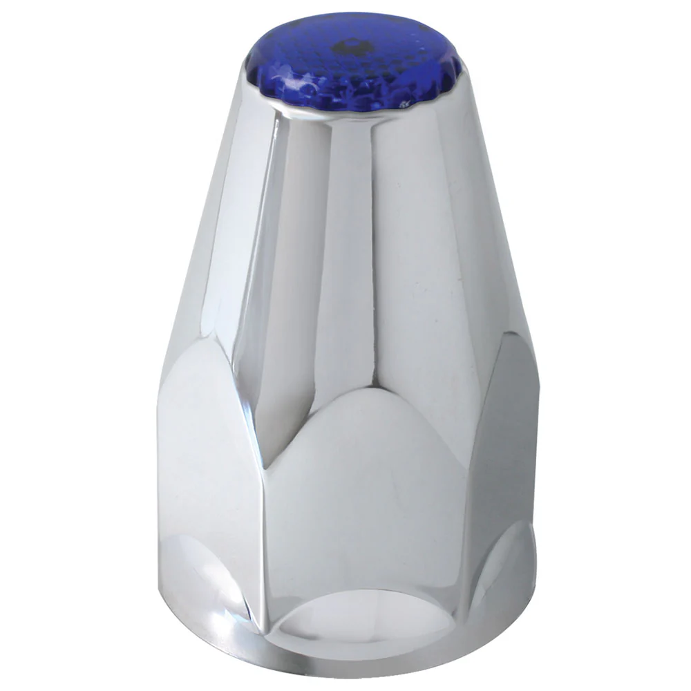 33mm Chrome Plastic Reflective Nut Covers - Push On - Image 3