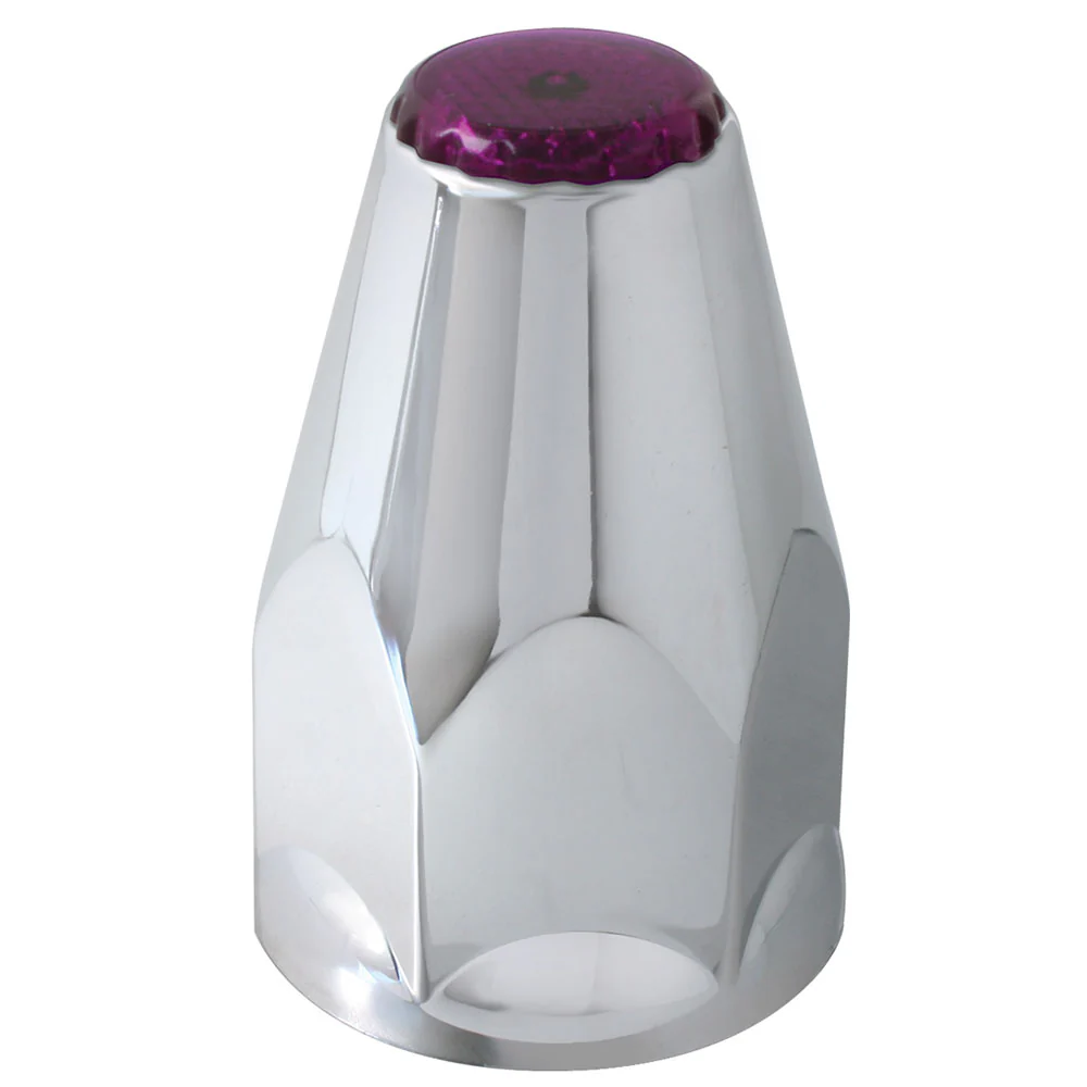 33mm Chrome Plastic Reflective Nut Covers - Push On - Image 5