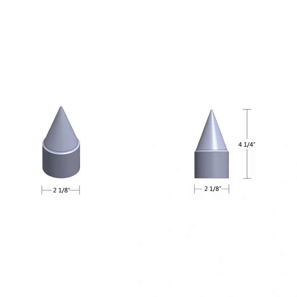 33mm Chrome Plastic Stiletto Nut Cover - Push On - Image 2