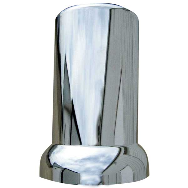 33mm Chrome Plastic Top Hat Nut Cover - Push On