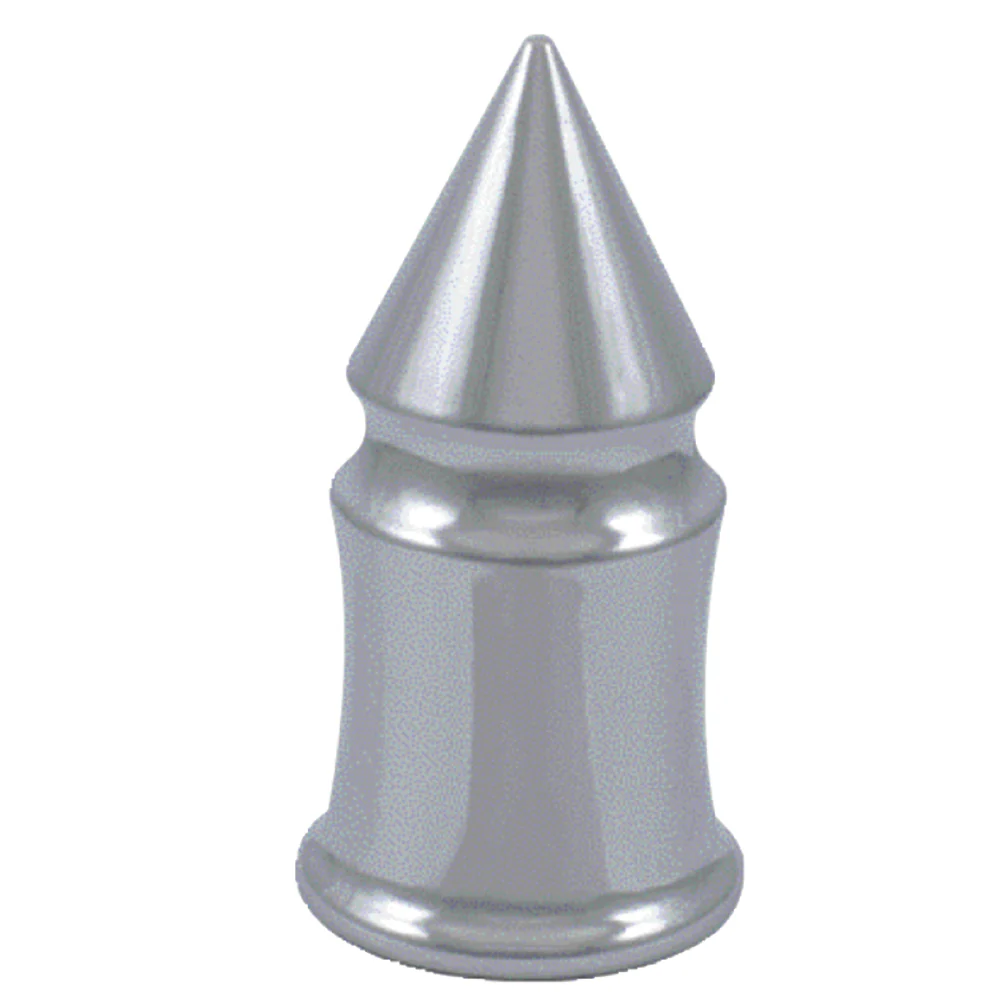 33mm Chrome Plastic V Spike Nut Cover - Thread On