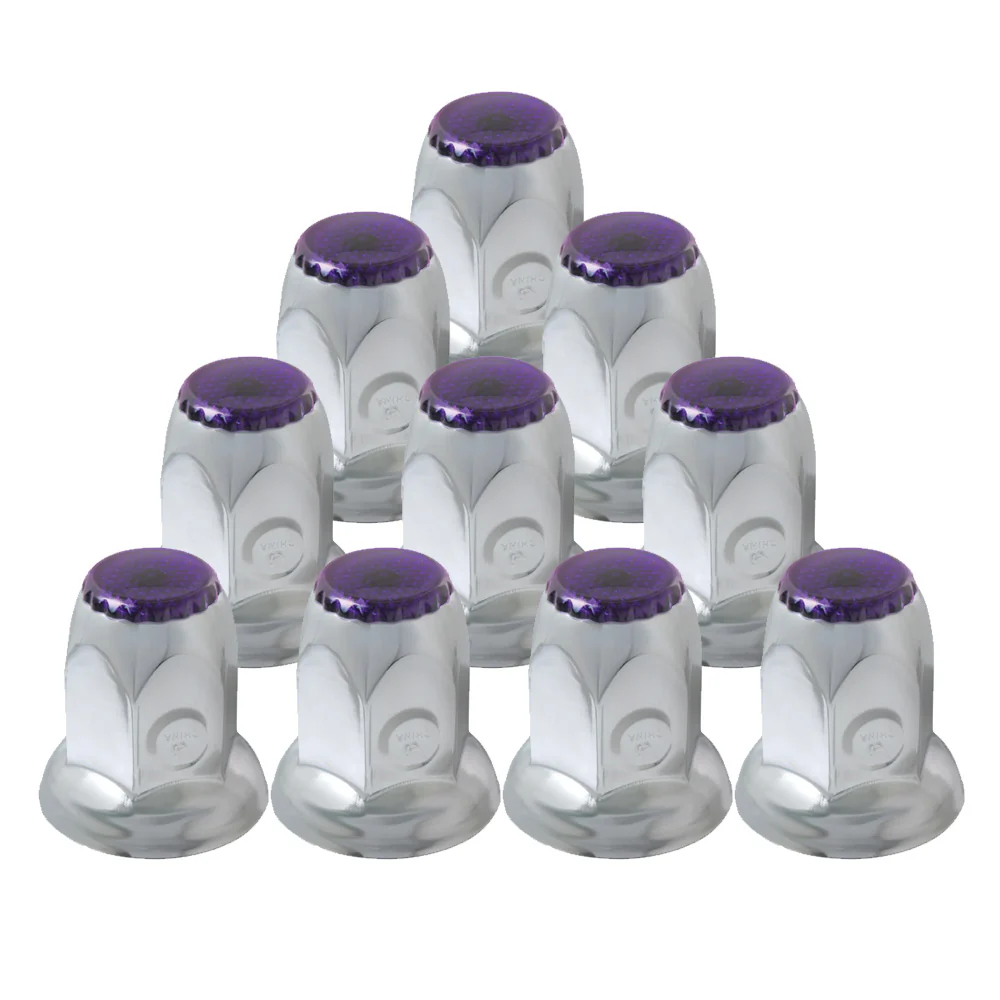 33mm Chrome Reflective Nut Cover - Push On 10PK - Image 5