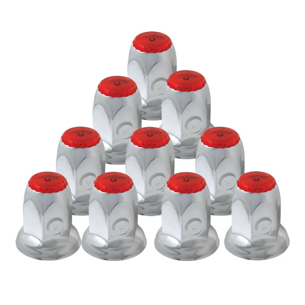 33mm Chrome Reflective Nut Cover - Push On 10PK - Image 6