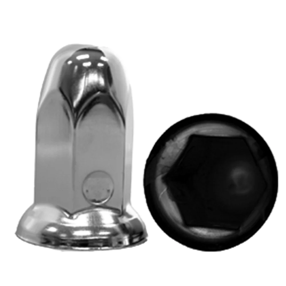 33mm Chrome Steel Bullet Nut Cover - Push On