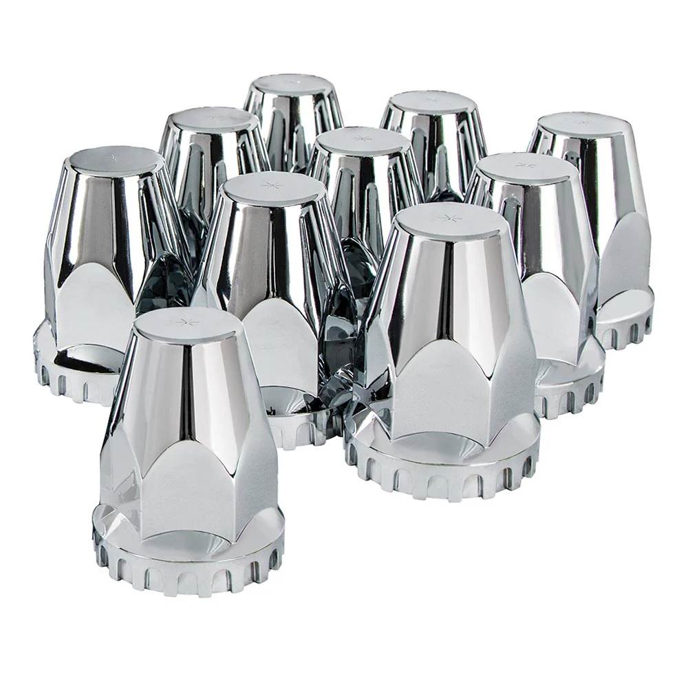 33mm Chrome Tapered Nut Cover - Thread On 10PK