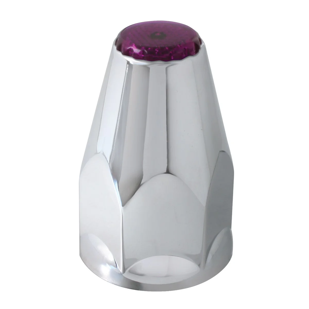 33mm Purple Reflective Lug Nut Covers - Thread On 10PK
