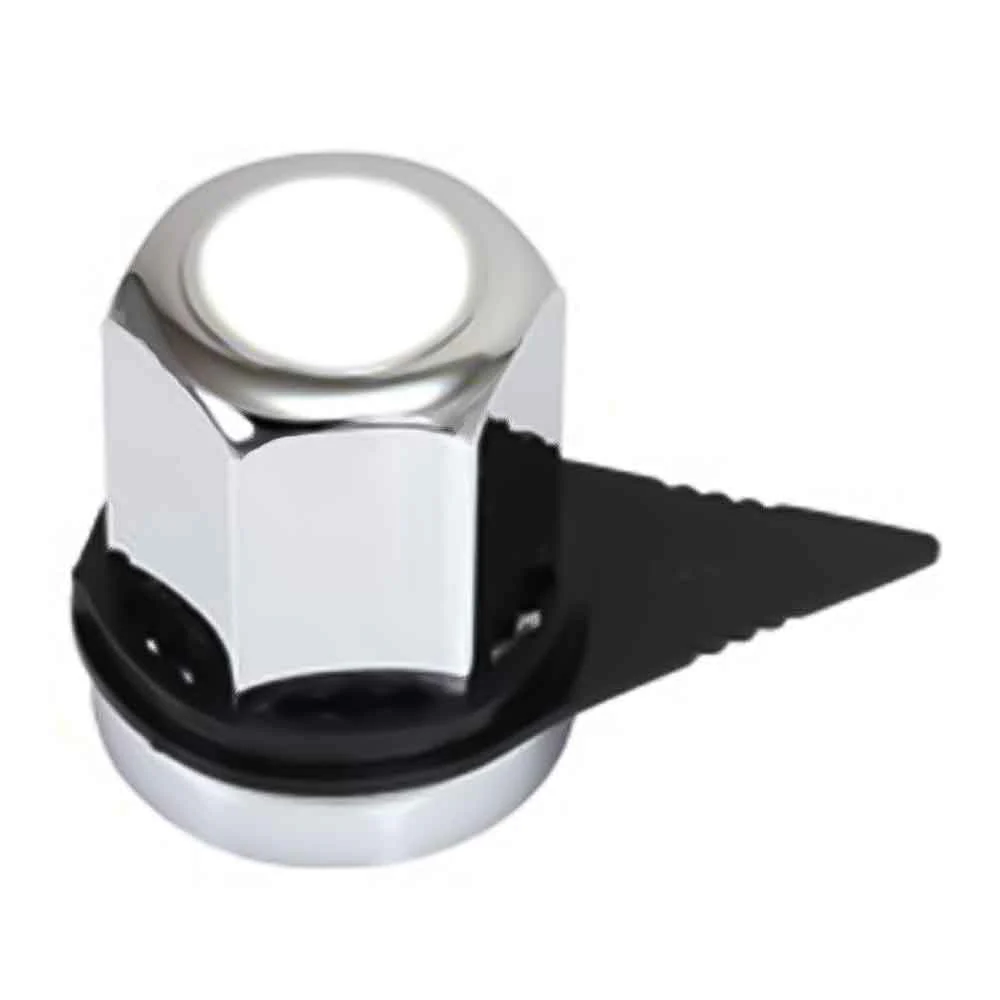 33mm Push On Nut Cover with Black Safety Lug Check Indicator and Reflector - Image 3