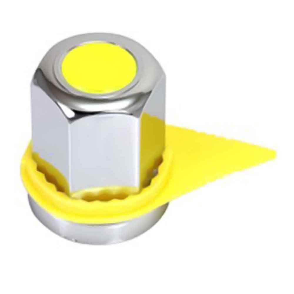 33mm Push On Nut Cover with Yellow Safety Lug Check Indicator and Reflector - Image 3