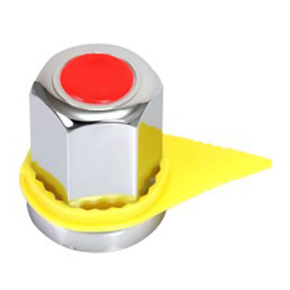 33mm Push On Nut Cover with Yellow Safety Lug Check Indicator and Reflector - Image 4