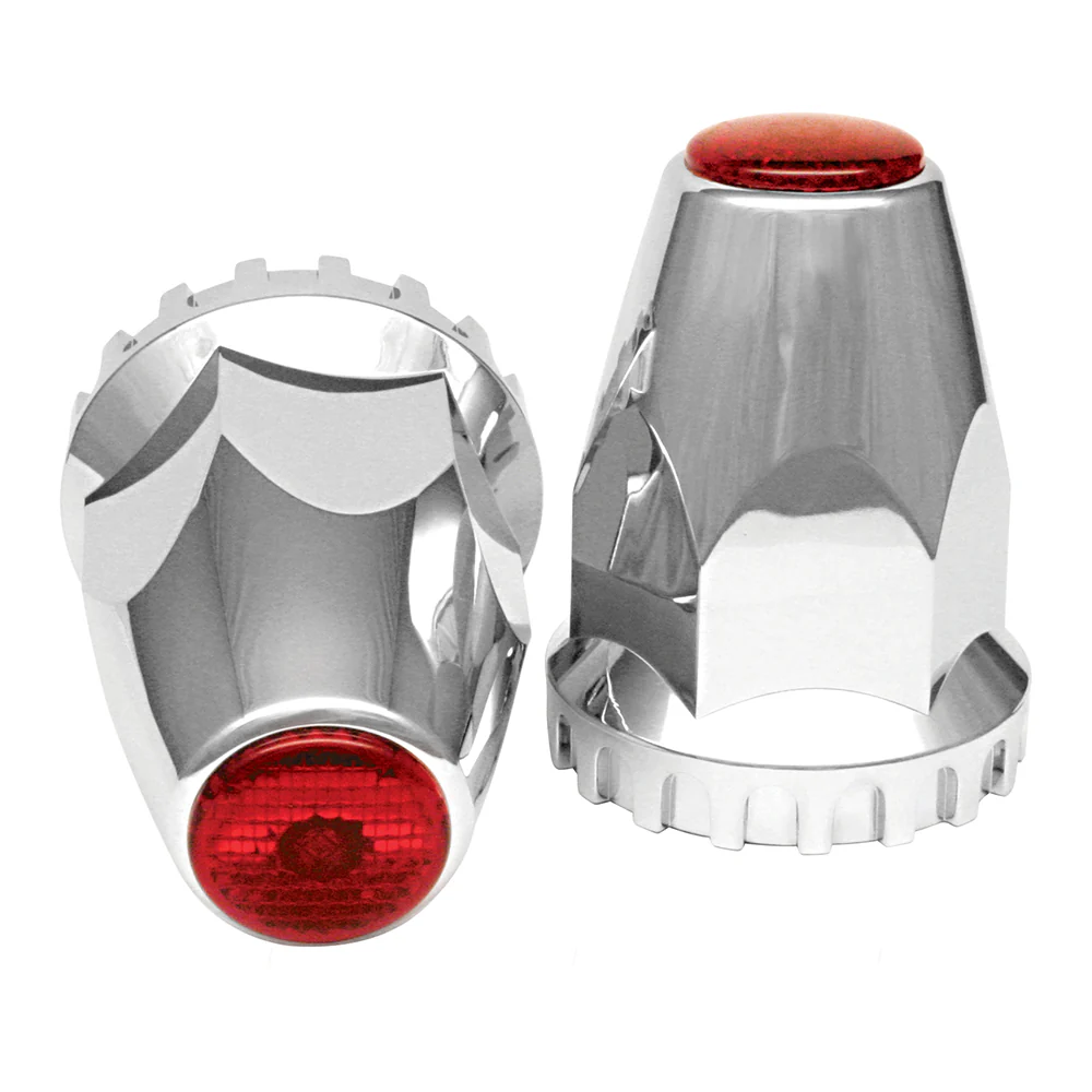 33mm Reflective Lug Nut Covers - Thread On 10PK