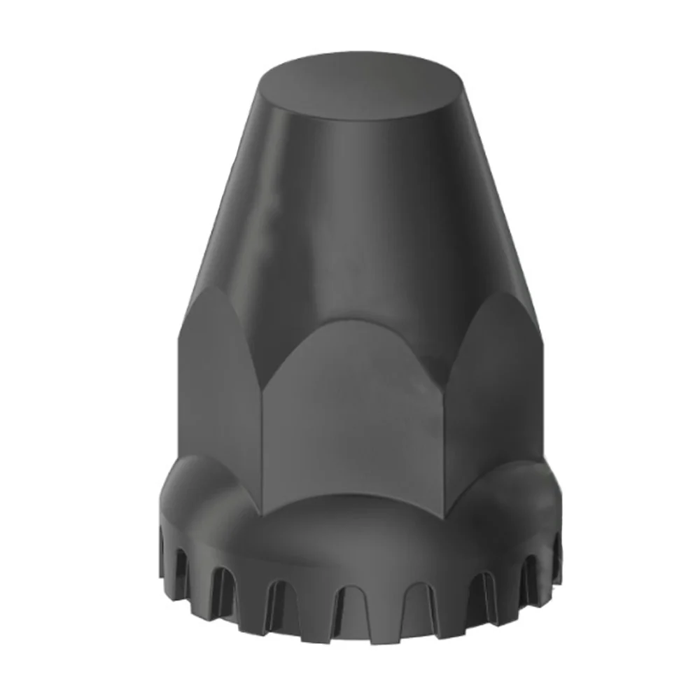 33mm x 2-2/3" Black Flat Top Standard w/Flange Nut Cover Thread On