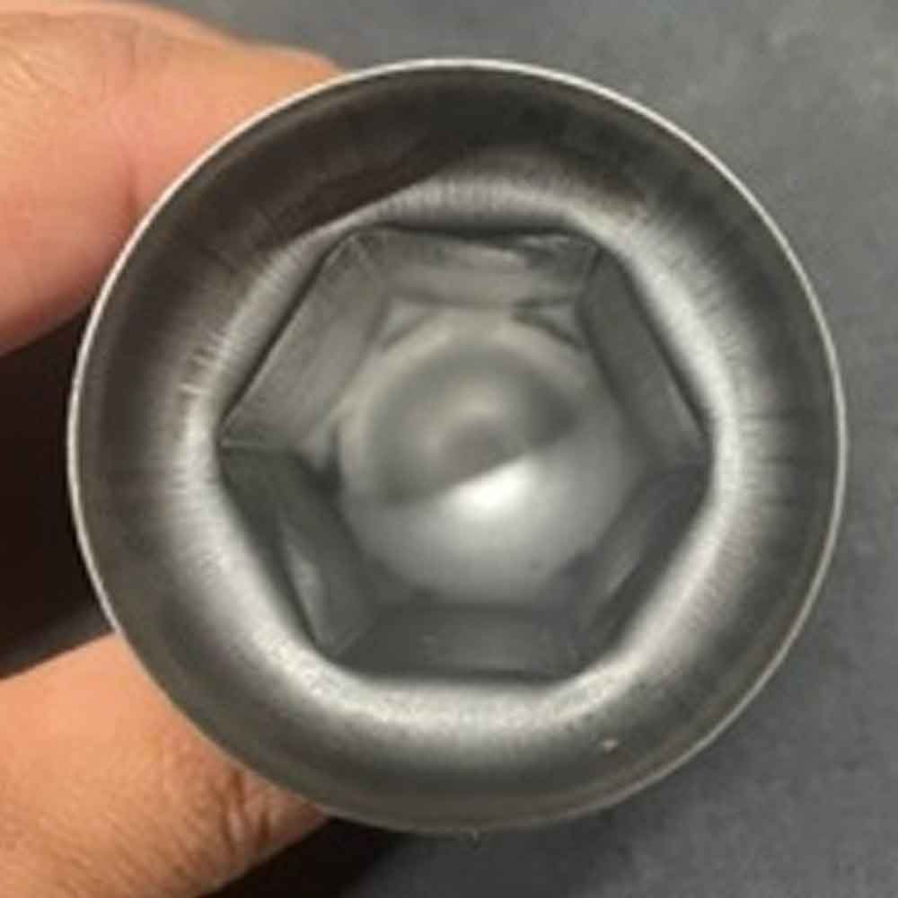 33mm x 2-9/16" Stainless Steel Nut Cover - Push On - Image 2