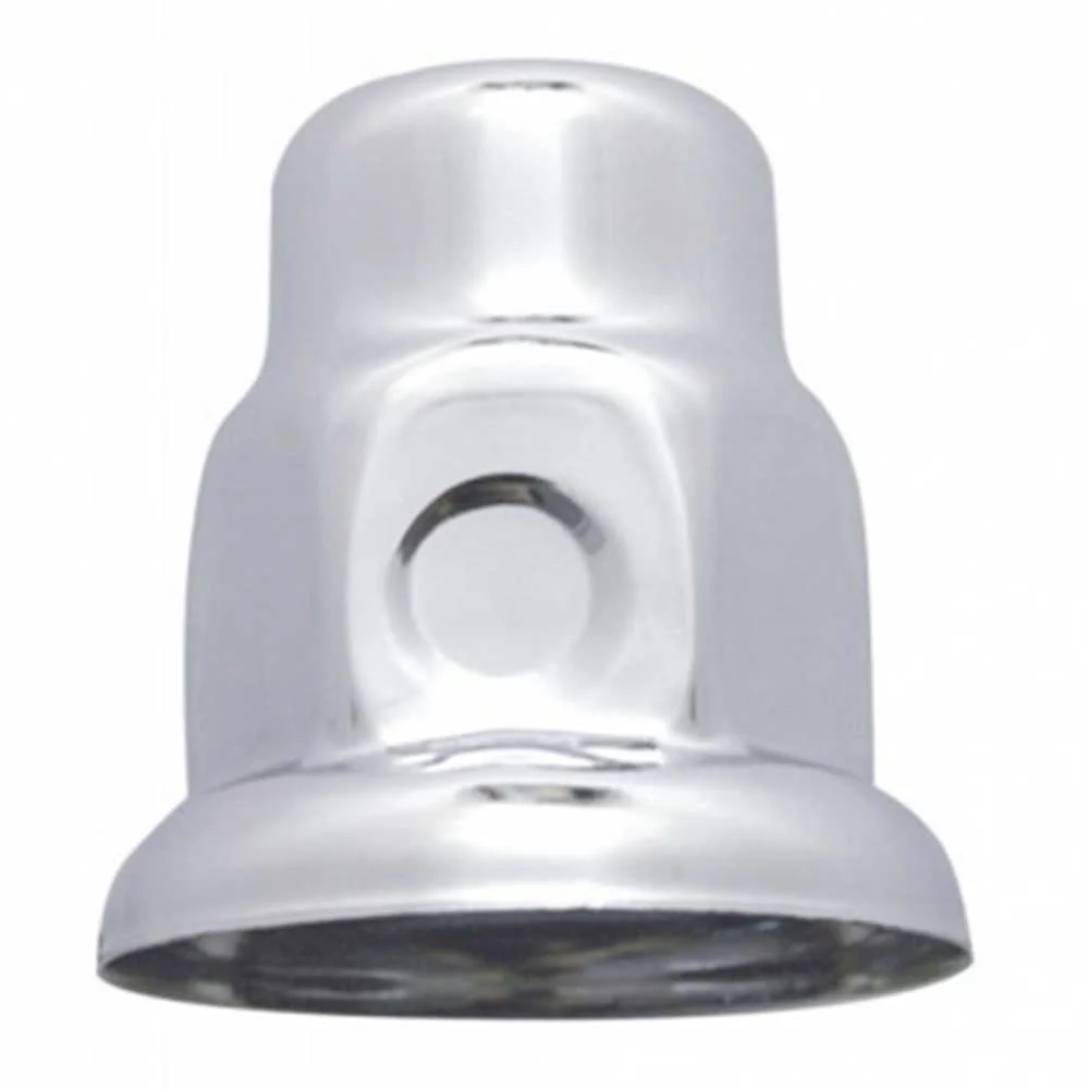 33mm x 2" Chrome Steel Nut Cover with Flange - Push On