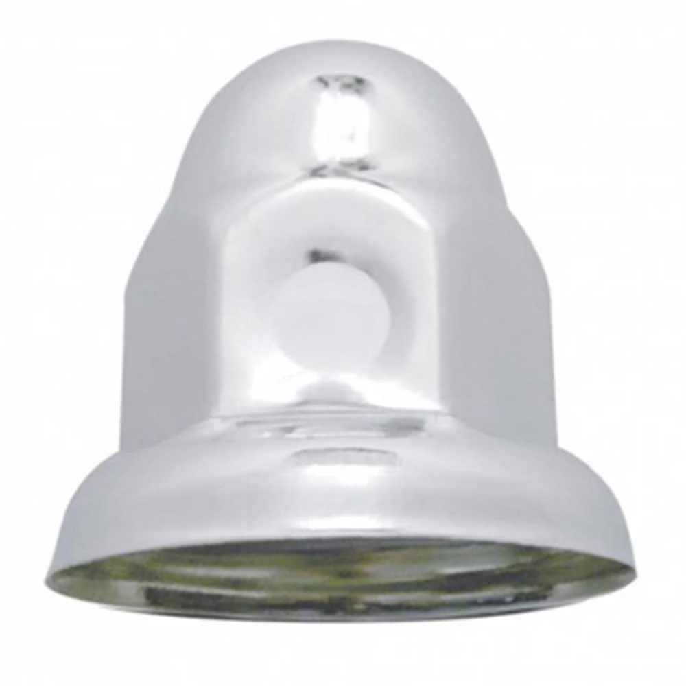 33mm x 2" Chrome Steel Nut Cover with Flange - Push On