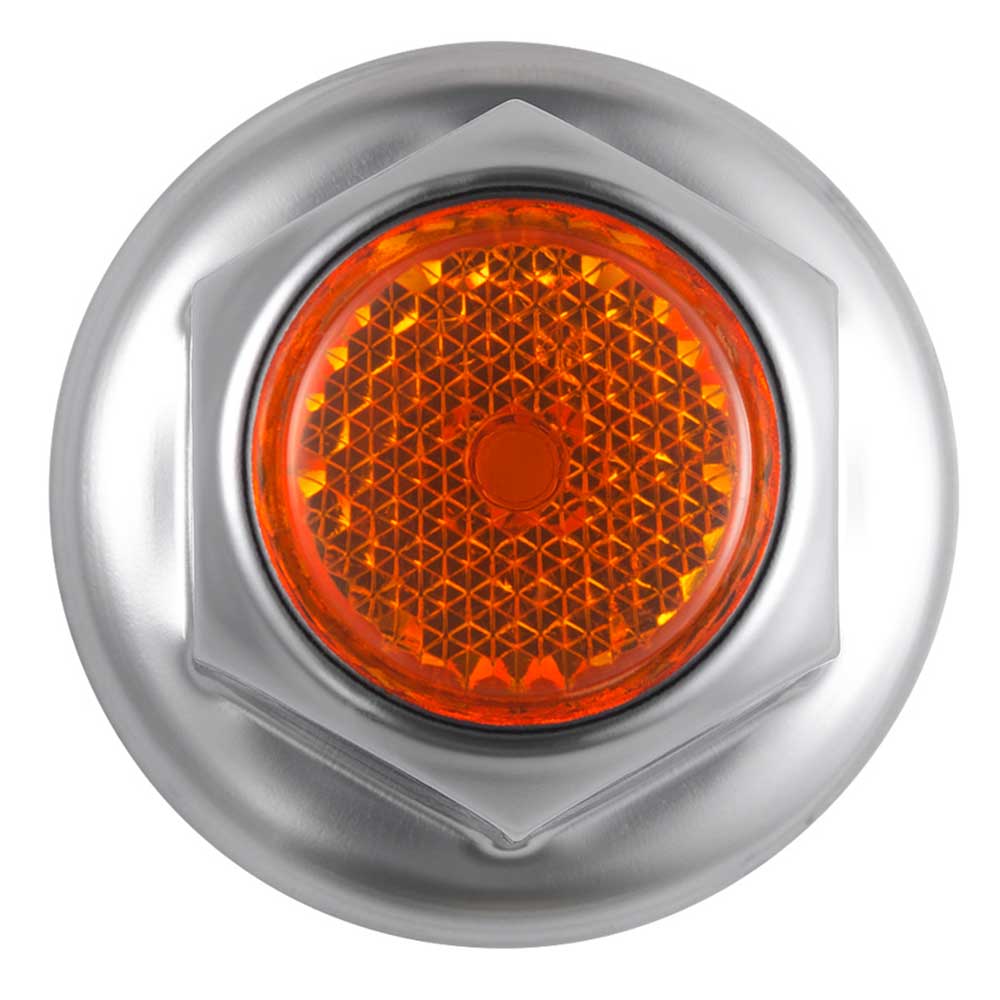 33mm x 2" Chrome Steel Reflector Nut Cover with Flange - Push On - Image 7