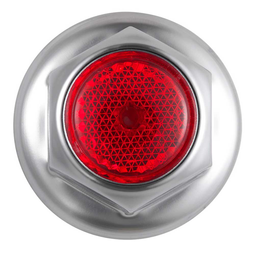 33mm x 2" Chrome Steel Reflector Nut Cover with Flange - Push On - Image 8