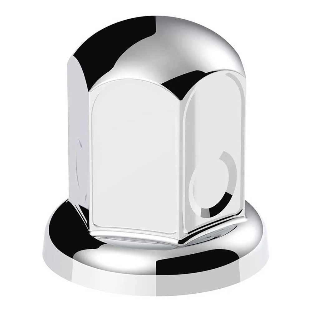 33mm x 2" Chrome Steel Standard Nut Cover with Flange - Push On