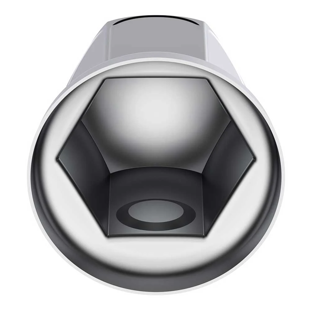 33mm x 2" Chrome Steel Standard Nut Cover with Flange - Push On - Image 2