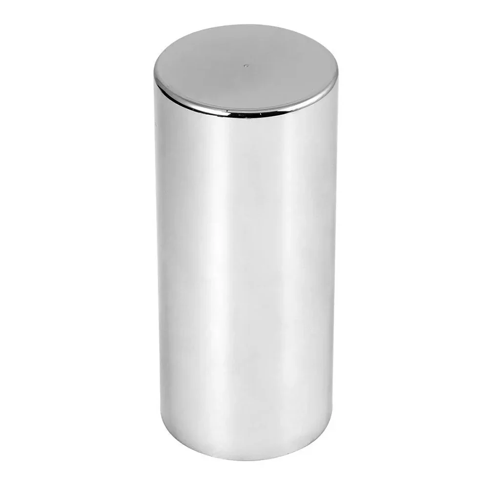 33mm x 3-1/2" Chrome Plastic Flat Top Cylinder Lug Nut Cover - Push On
