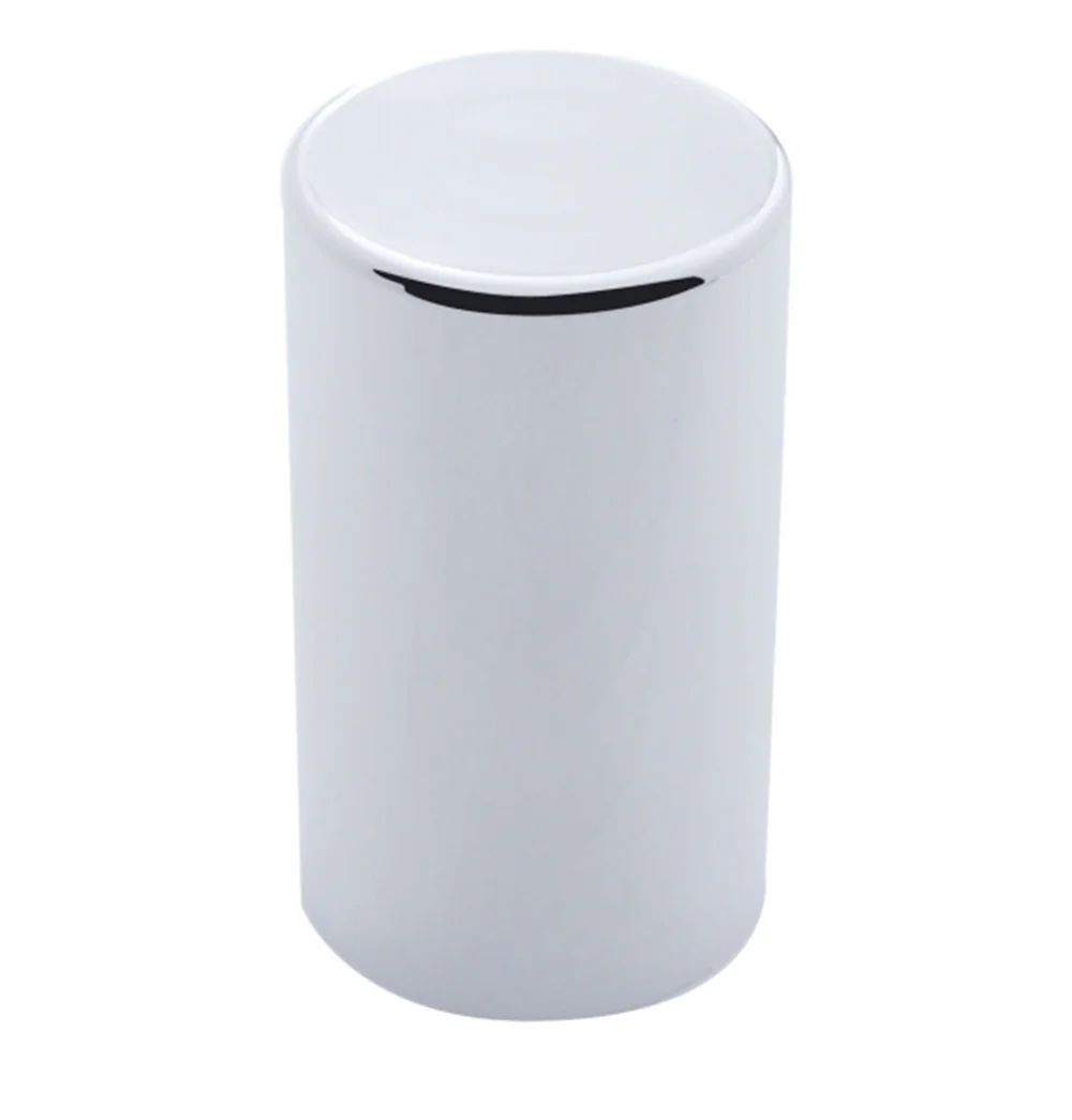 33mm x 3-1/2" Chrome Plastic Flat Top Cylinder Nut Cover - Thread On 60PK - Image 2