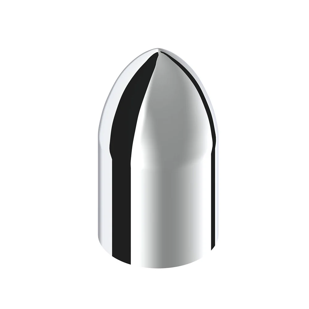 33mm x 3-7/8" Chrome Plastic Bullet Nut Cover - Push On 10 Pack - Image 2