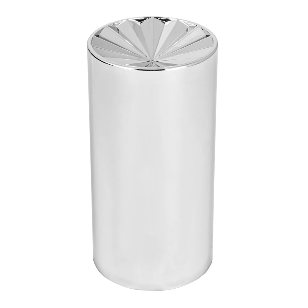 33mm x 4-1/2" Chrome Plastic Concave Pinwheel Lug Nut Cover - Push On