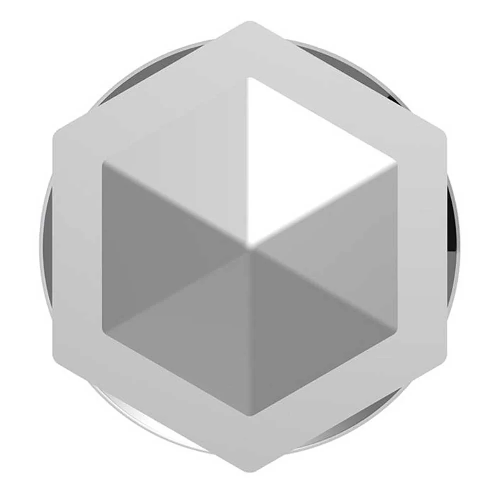 33mm x 4-1/2" Chrome Plastic Hexagon Style Lug Nut Cover - Thread On - Image 4