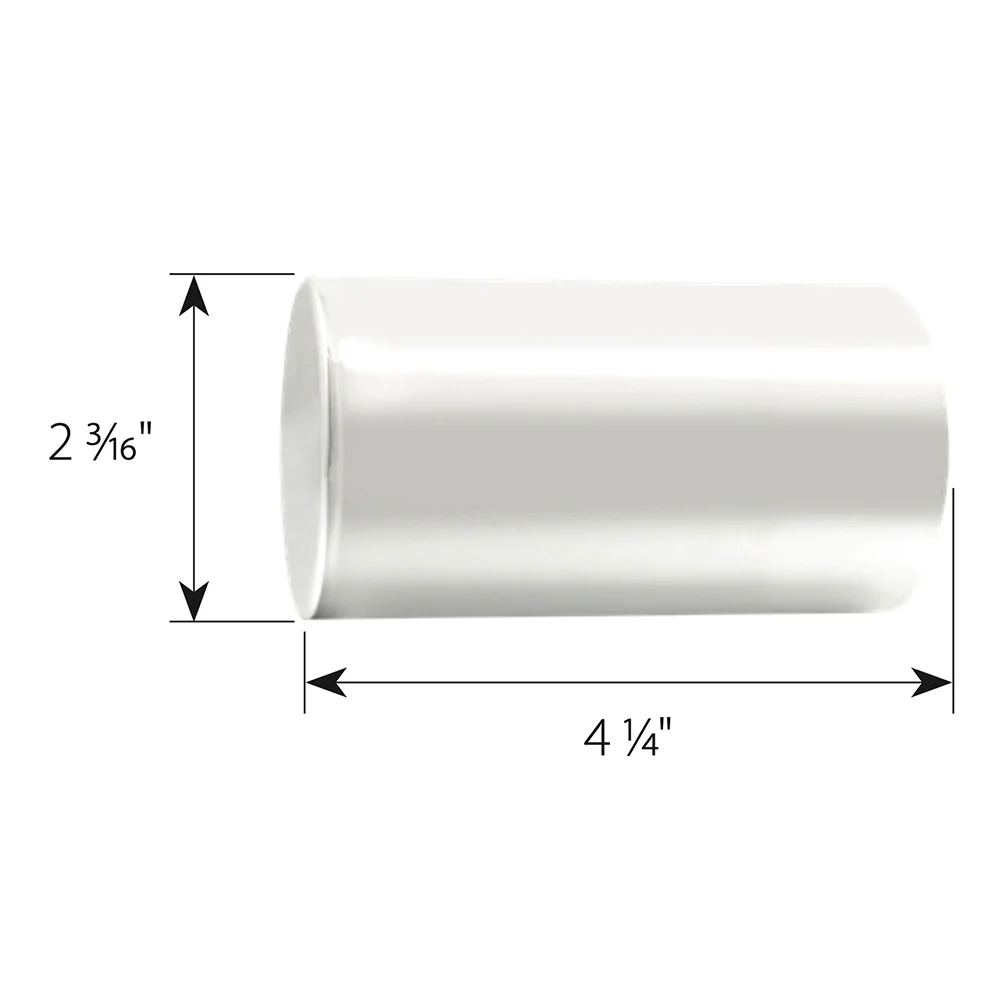 33mm x 4-1/4" Chrome Flat Top Nut Cover, Push On 60PK - Image 3
