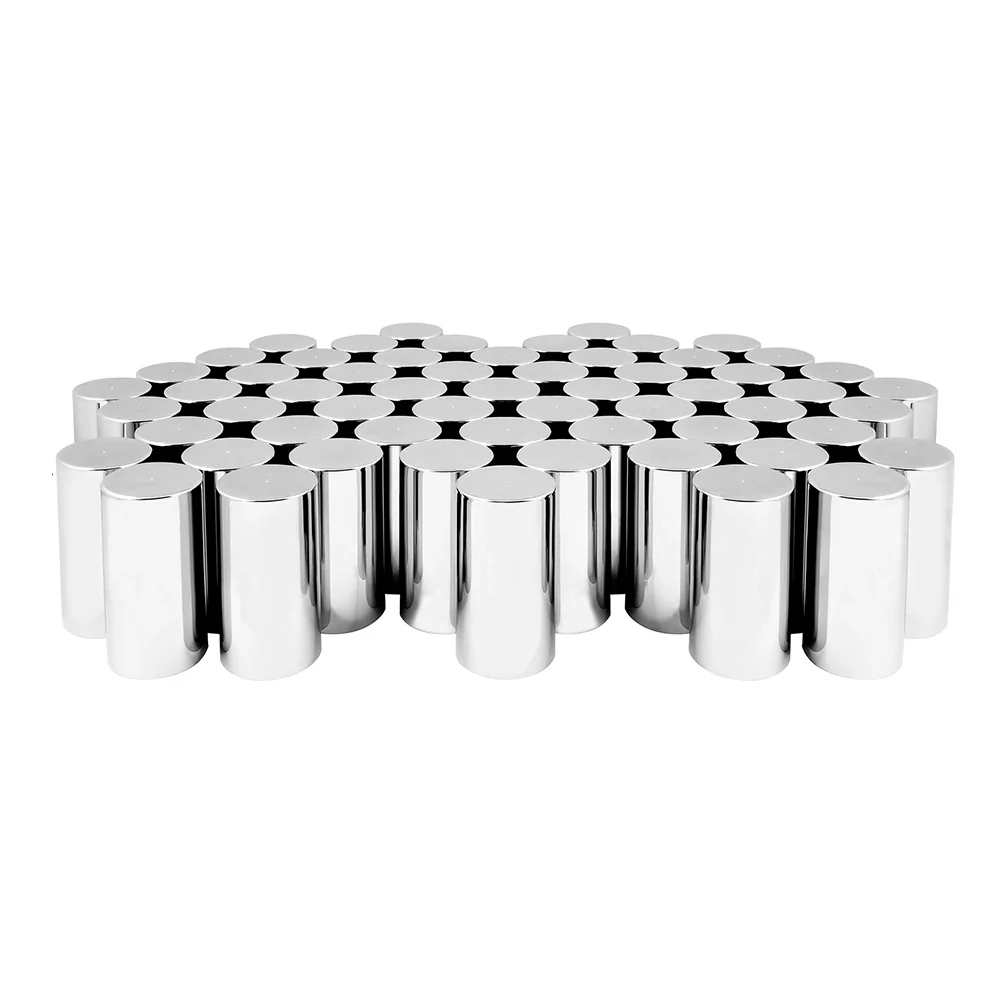 33mm x 4-1/4" Chrome Flat Top Nut Cover, Thread On 60PK
