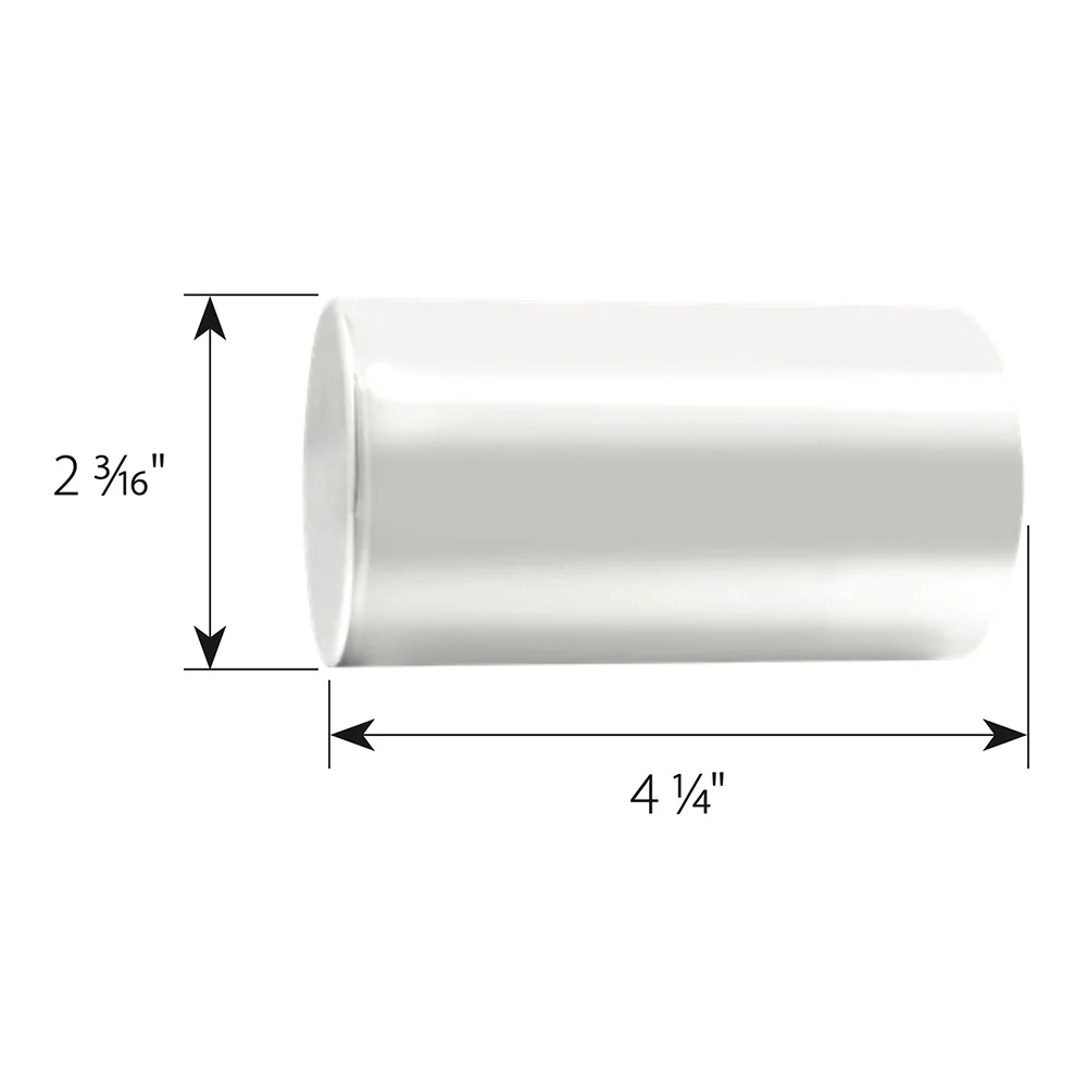 33mm x 4-1/4" Chrome Flat Top Nut Cover, Thread On 60PK - Image 3