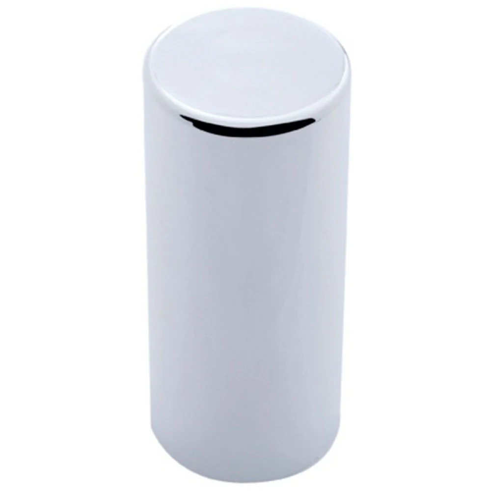 33mm x 4-1/4" Chrome Plastic Flat Top Cylinder Nut Cover - Thread On