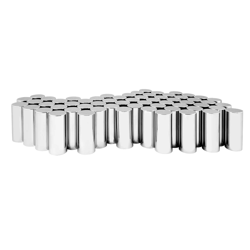 33mm x 5" Chrome Flat Top Nut Cover, Push On 60PK