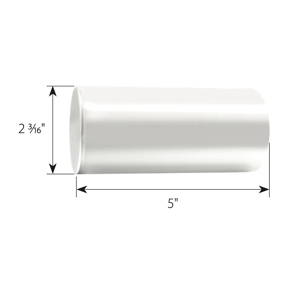 33mm x 5" Chrome Flat Top Nut Cover, Thread On 10PK - Image 3
