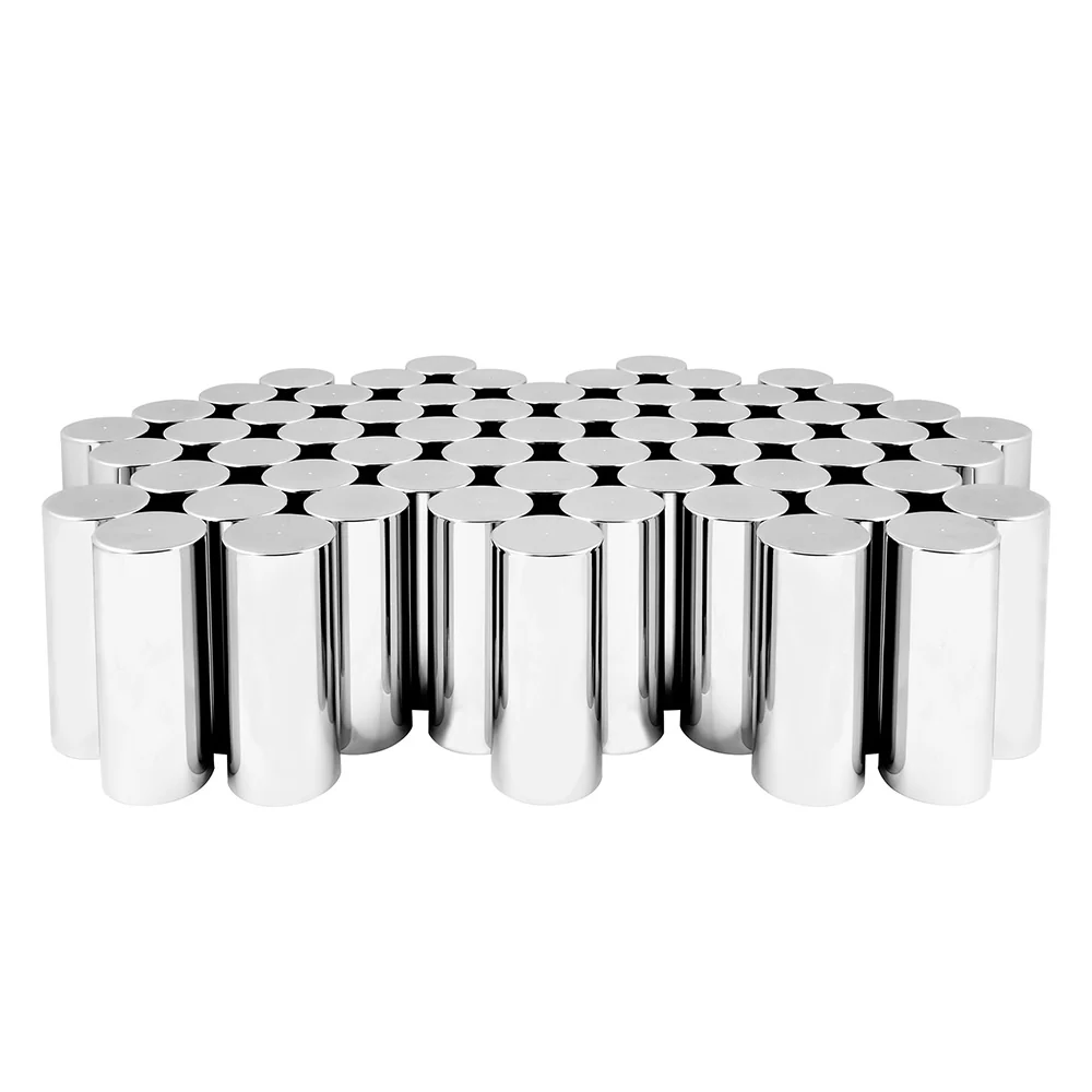 33mm x 5" Chrome Flat Top Nut Cover, Thread On 60PK