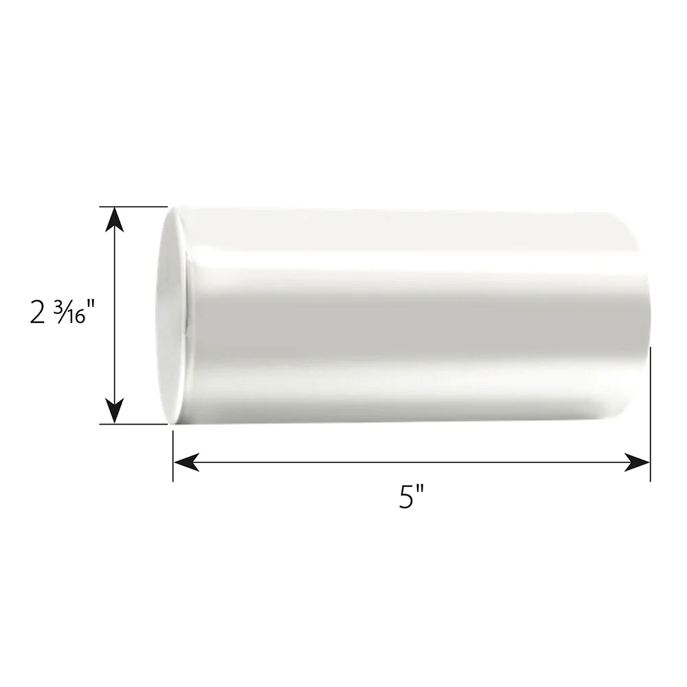 33mm x 5" Chrome Flat Top Nut Cover, Thread On 60PK - Image 3