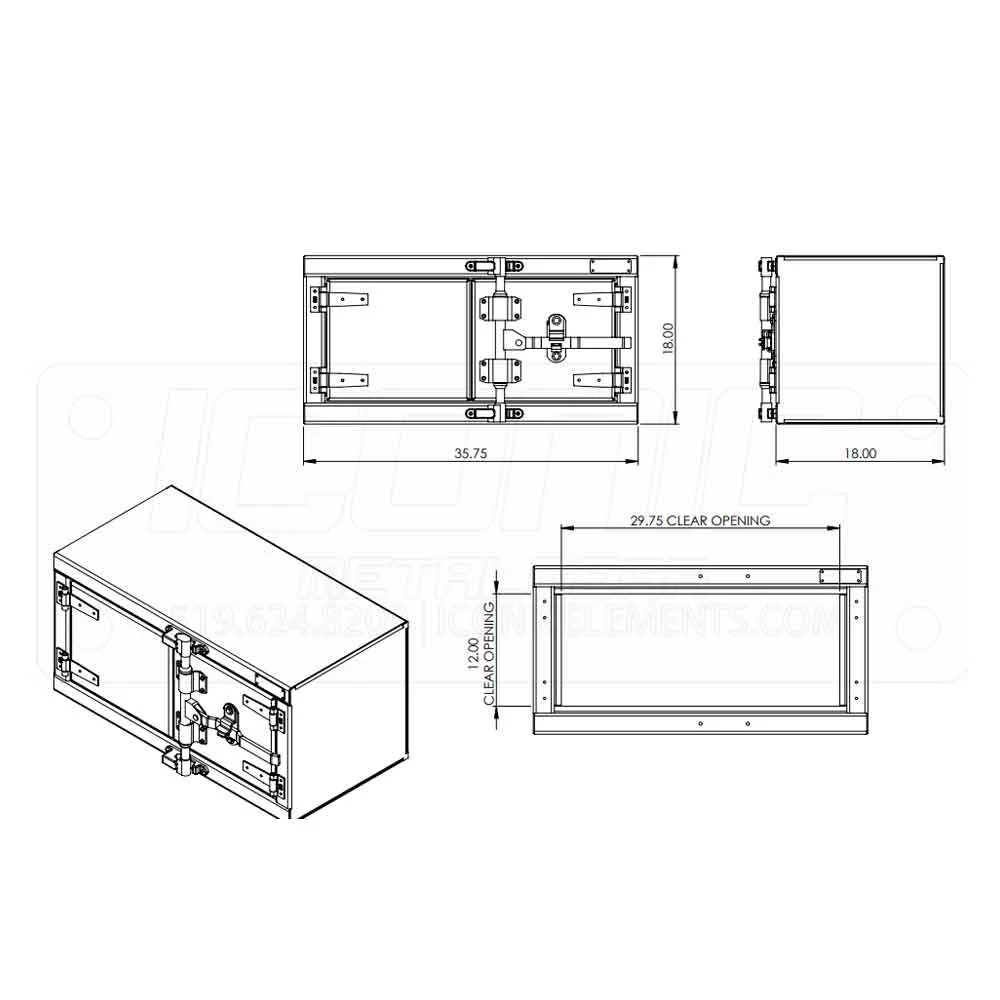 36" x 18" x 18" Cam-Lock Underbody Tool Box - Image 2