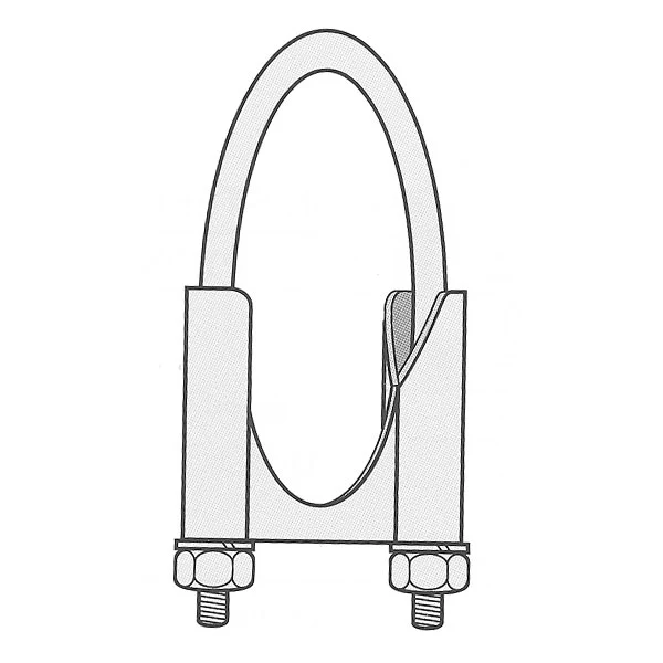 3"D Chome Guillotine Saddle Clamp Round U-Bolt