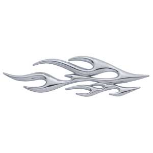 3D Chrome Flame Accents Tape Mount