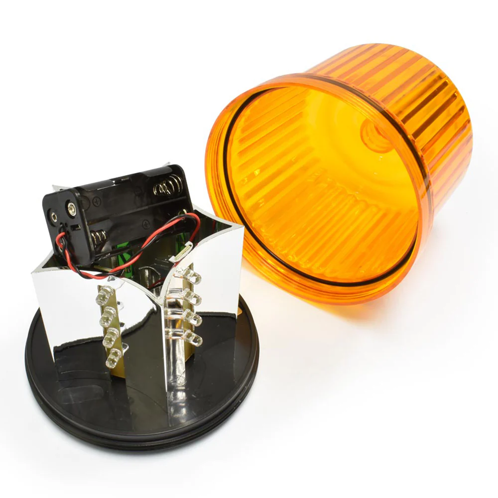4-1/2" Amber LED Beacon Warning Light Magnet Mount - Image 2