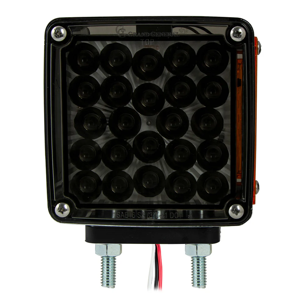 4-1/2" Pearl Double Face LED Pedestal Light with Smoke Lens - Image 10