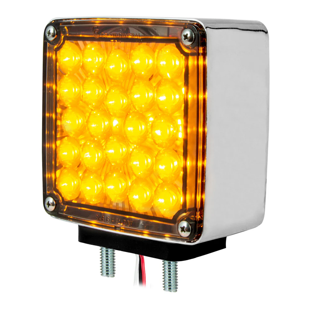 4-1/2" Pearl Double Face LED Pedestal Light with Smoke Lens - Image 4