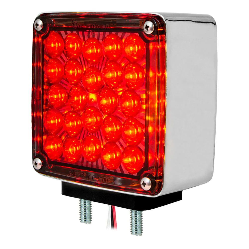 4-1/2" Pearl Double Face LED Pedestal Light with Smoke Lens - Image 5
