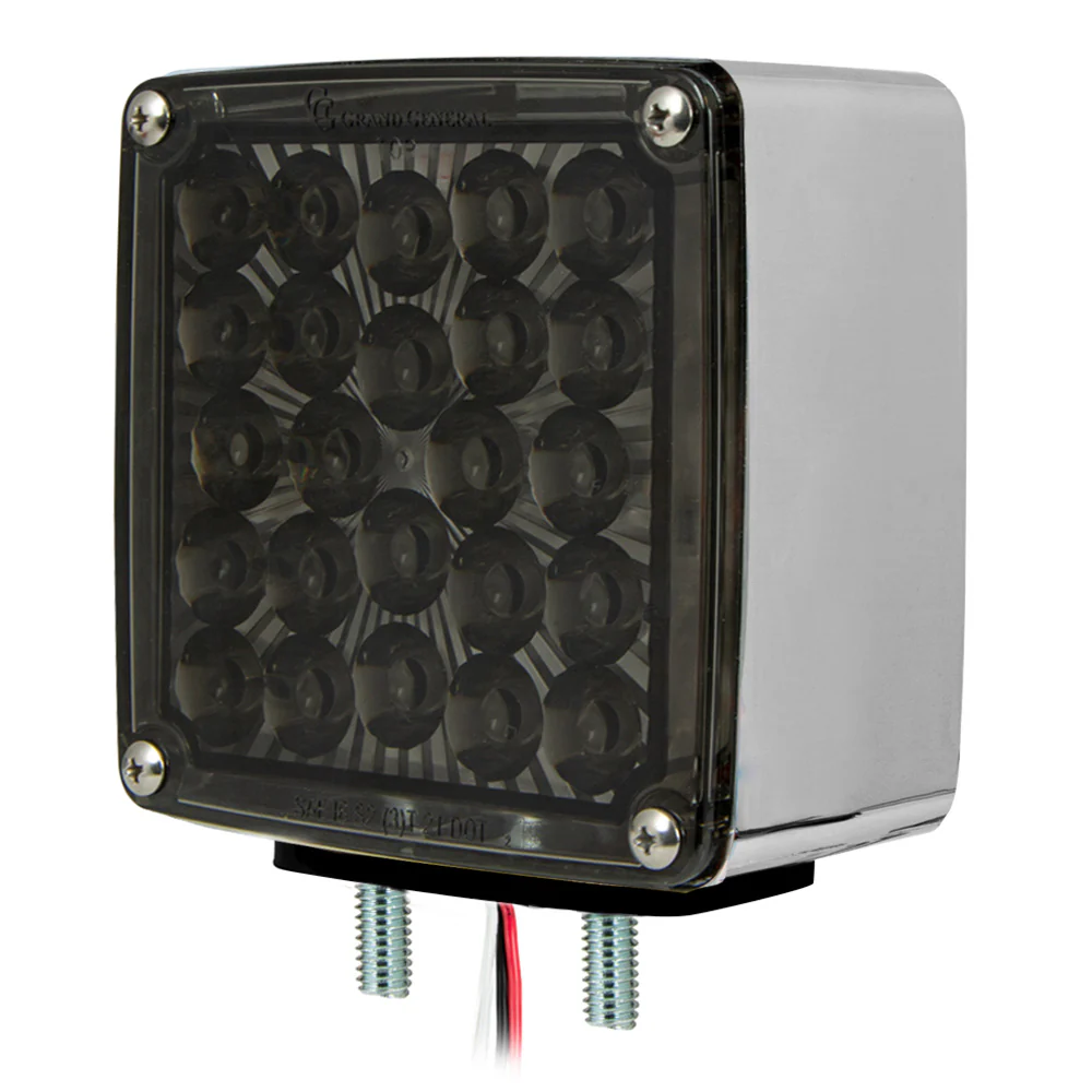 4-1/2" Pearl Double Face LED Pedestal Light with Smoke Lens - Image 6